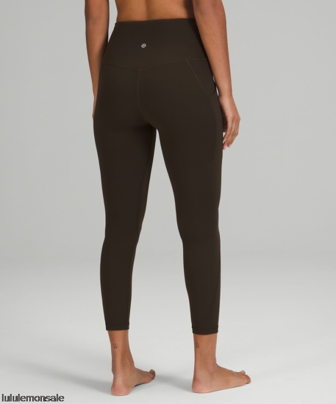 Lululemon Damen DELULU051 | Align Hoch Sitzende Hose Mit Taschen 25 Dark Olive